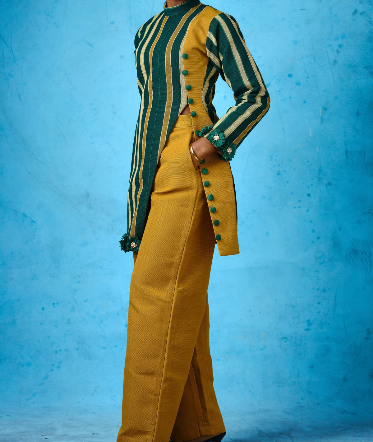 Iyin green suit set